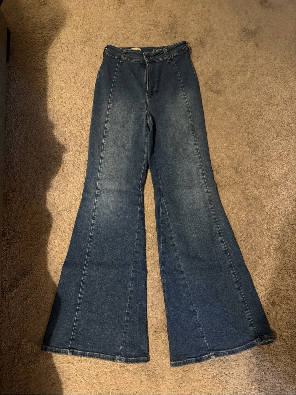 Pilcro Women's Flare Jeans in Dark Indigo
